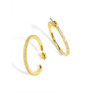 NEW RHO medium pav hoop earring in gold